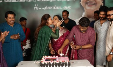 A remarkable 49-year journey in cinema! ???? The unit of Hi celebrated this milestone of  @realradikaa ma'am on the film's set with a cake cutting ceremony ! ????