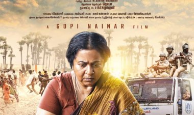 Director Vettiramaran and people's favorite Vijay Sethupathi released the first look of Gobi Nayinar's film 'Kalani'!! Directed by Gobi Nayinar, starring 'Kalayarasi' Radhika, the first look of the film 'Kalani