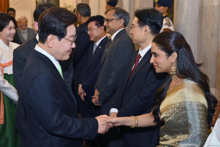 milestone as lead actor Priyanka Mohan attends the Rashtrapati Bhavan banquet hosted by President Droupadi Murmu in honour of South Korean President Lee Jae Myung.