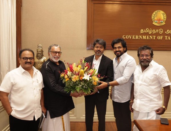 [ Honourable TNCM Joseph Vijay ]   Nadigar Sangam . ns .siaa actor nasser . actor .Karthi . Poochi S Murugan  . karunaas . johnson cine pro