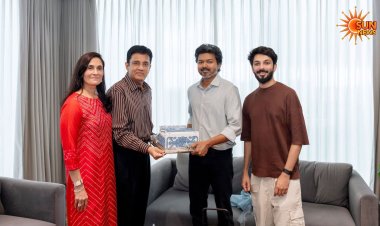 Sun TV Network Chairman Kalanithi Maran Meets Tamil Nadu Chief Minister C. Joseph Vijay and Invites Him to the Wedding Reception of Kavya Kalanithi Maran and Anirudh Ravichander.